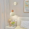 Bedside pendant lamp, bedroom and study lamp, modern and simple, internet-famous designer, dining room pendant lamp, cream style, bar counter small pendant lamp Specification image